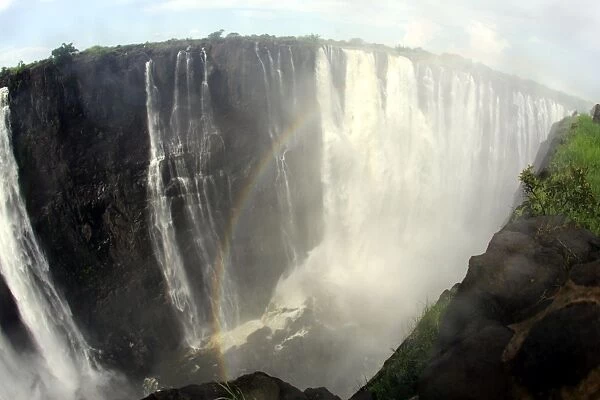 Rainbow at Victoria Falls - Zambia  /  Zimbabwe, Africa