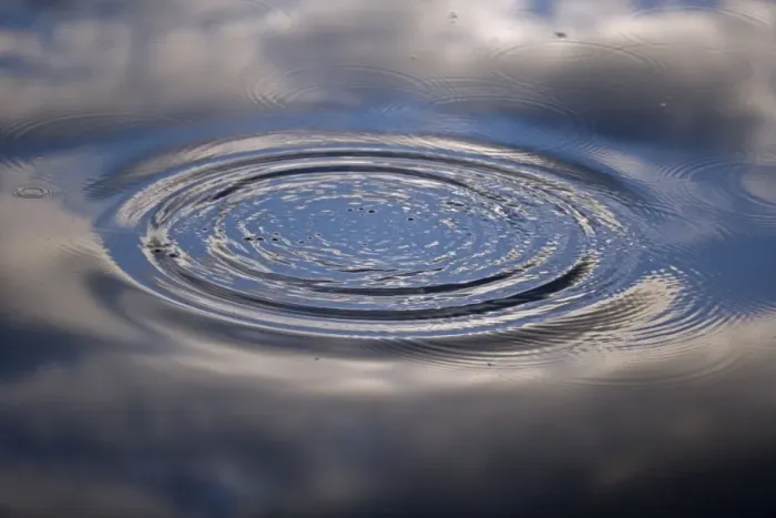 Framed Print : Ripple on Water - With reflection of clouds Framed Print : Ripple on Water - With reflection of clouds