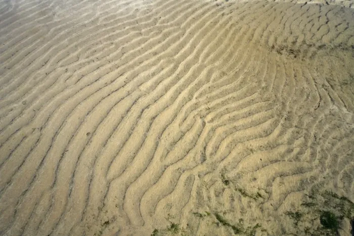 Framed Print : Ripples - at low tide, North Sea, Northumberland National Park, England