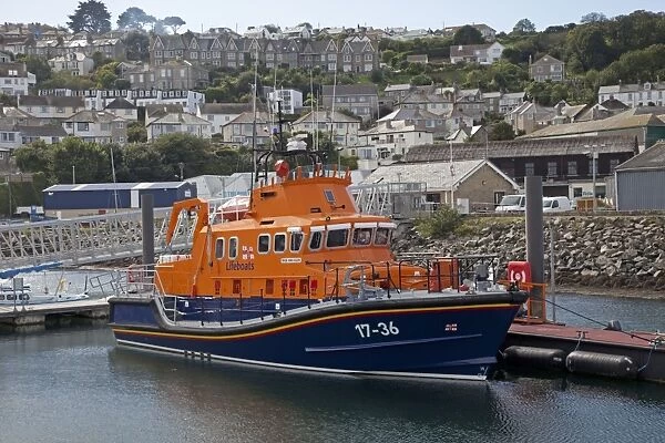 RNLB Lifeboat Ivan Ellen - moored Newlyn harbour - Cornwall - UK