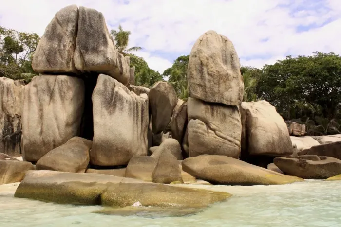 Framed Print : Rocks on beach at Coco Island - La Digue - Seychelles Framed Print : Rocks on beach at Coco Island - La Digue - Seychelles