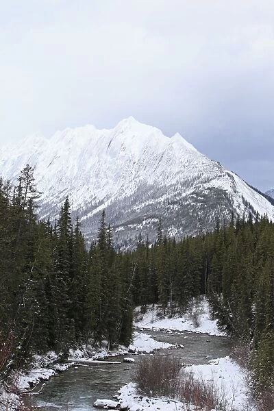 Rocky mountains around Jasper National Park. Alberta - Canada