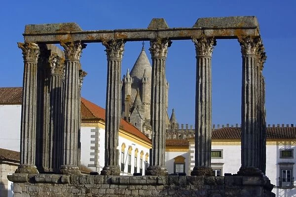 Roman Temple - in Evora, World Heritage city, Alentejo, Portugal