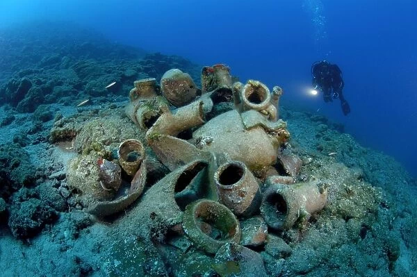 Roman wine Amphora at Le Dramont, France, Mediterranean