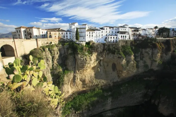 Framed Print : Ronda - arabic built bridge over ravine, Andalucia, Spain Framed Print : Ronda - arabic built bridge over ravine, Andalucia, Spain
