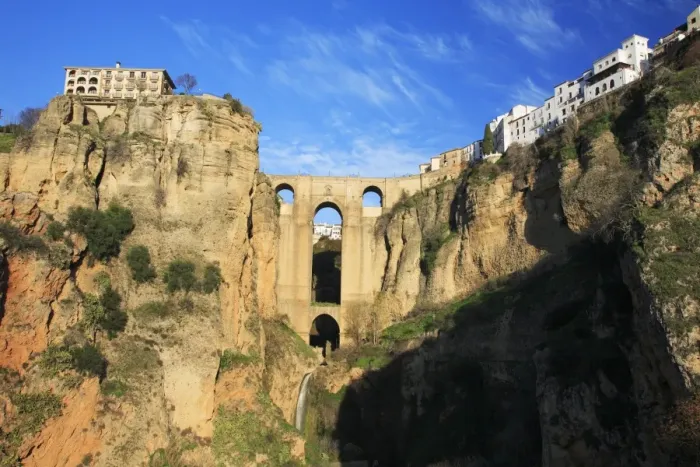 Framed Print : Ronda - arabic built bridge over ravine, Andalucia, Spain Framed Print : Ronda - arabic built bridge over ravine, Andalucia, Spain
