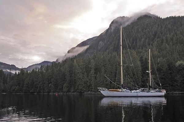 Sailing Boat - of the North West coast of British Colombia - South of Prince Rupert Island