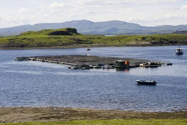 Salmon farm near Craignure, Isle of Mull, Scotland