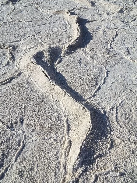 Detail of salt crusts at the Badwater Basin salt