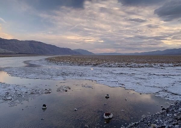 Salt Lake - at sunset, unusually full of water in high rainfall El Nino year