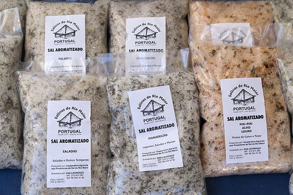 Salt mixed with aromatic plants for sale at Rio