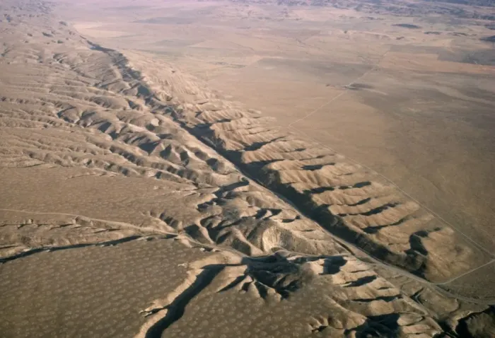 Framed Print : San Andreas Fault California, USA Framed Print : San Andreas Fault California, USA