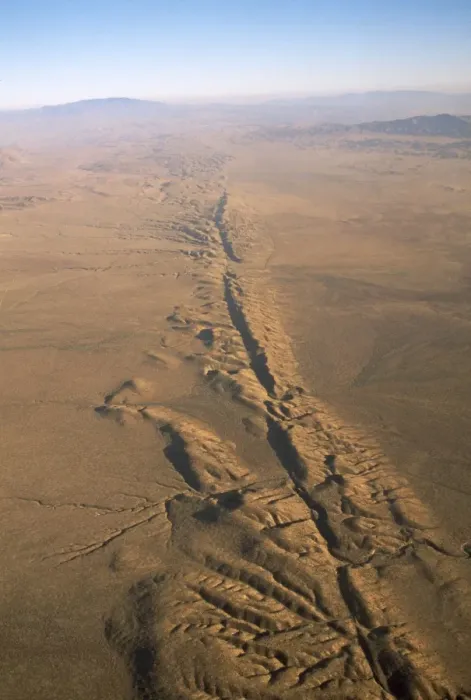 Framed Print : San Andreas Fault - looking south - California USA Framed Print : San Andreas Fault - looking south - California USA