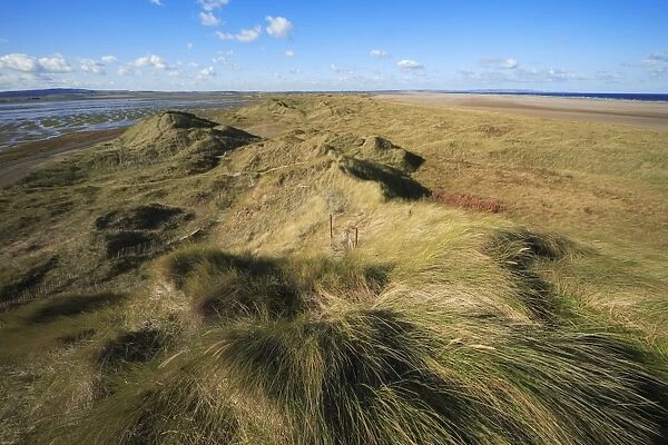 Sand Dunes - Holy Island, view looking north, Lindisfarne National Nature Reserve, Northumberland, England