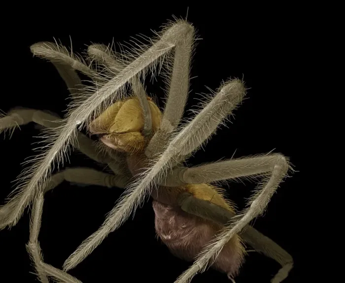 Framed Print : Scanning Electron Micrograph (SEM): Common House Spider - female -Magnification x20 (if print A4 size: 29. 7 cm wide) Framed Print : Scanning Electron Micrograph (SEM): Common House Spider - female -Magnification x20 (if print A4 size: 29. 7 cm wide)