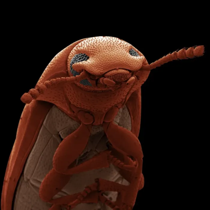 Framed Print : Scanning Electron Micrograph (SEM): Confused Flour Beetle - Magnification x 110 (if print A4 size: 29. 7 cm wide) Framed Print : Scanning Electron Micrograph (SEM): Confused Flour Beetle - Magnification x 110 (if print A4 size: 29. 7 cm wide)