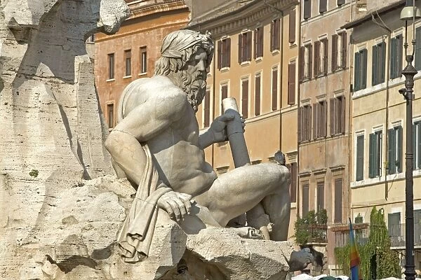 Sculpture - Piazza Navona - Rome - Italy