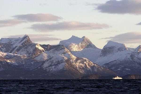Seascape and Mountains - Tysfjord - Lofoten Isles - Norway
