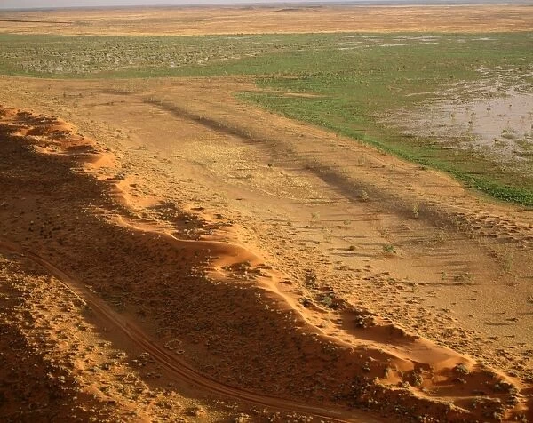 Seasonal swamp by Old Andado station Simpson Desert, Northern Territory, Australia, May JPF52958