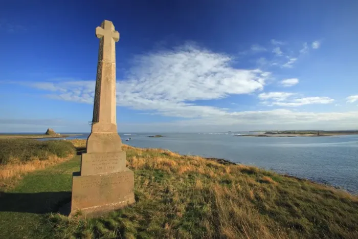 Framed Print : Second World War Memorial - Holy Island, Lindisfarne, Northumberland National Park, England Framed Print : Second World War Memorial - Holy Island, Lindisfarne, Northumberland National Park, England
