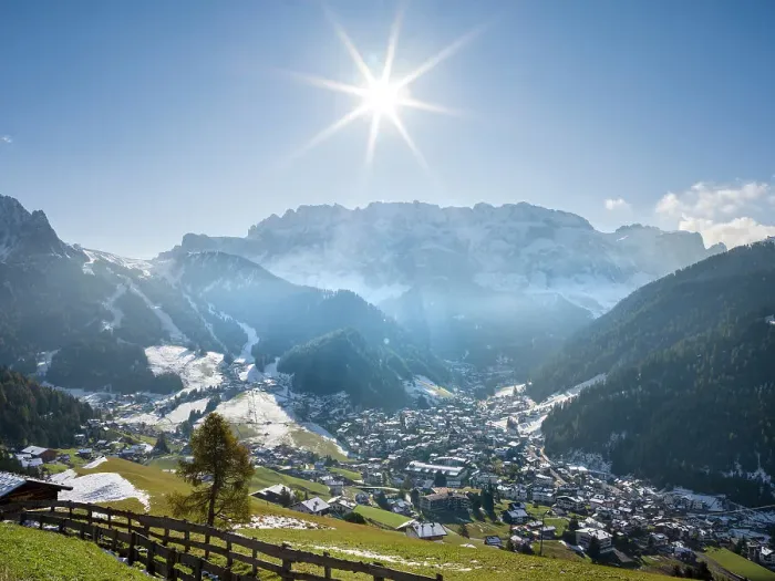 Framed Print : Sella mountain range and village Wolkenstein, Selva in the dolomites of South Tyrol, Alto Adige seen from Groden Valley, Val Gardena. The dolomites are listed as UNESCO World Heritage Site. Central Europe, Italy. Date: 18-10-2020 Framed Print : Sella mountain range and village Wolkenstein, Selva in the dolomites of South Tyrol, Alto Adige seen from Groden Valley, Val Gardena. The dolomites are listed as UNESCO World Heritage Site. Central Europe, Italy. Date: 18-10-2020