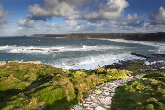 Framed Print : Sennen Bay - looking towards Cape Cornwall - UK Framed Print : Sennen Bay - looking towards Cape Cornwall - UK