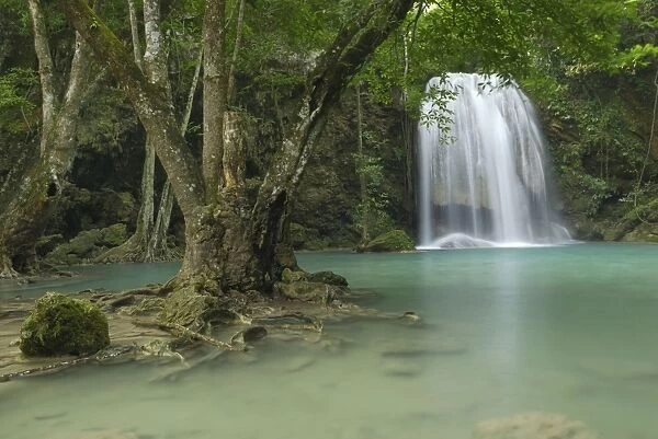 Seven Step Waterfall - monsoon forest Erawan N. P. Thailand