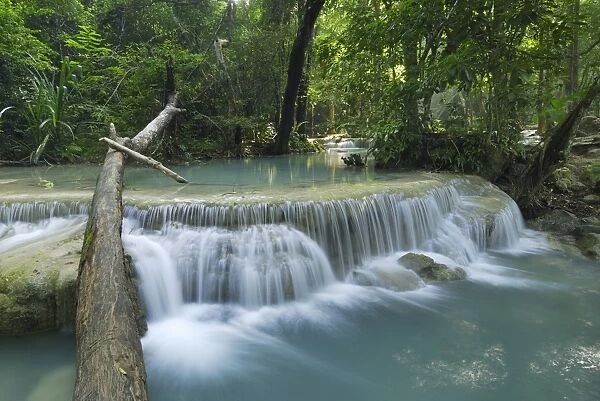 Seven Step Waterfall - monsoon forest Erawan N. P. Thailand