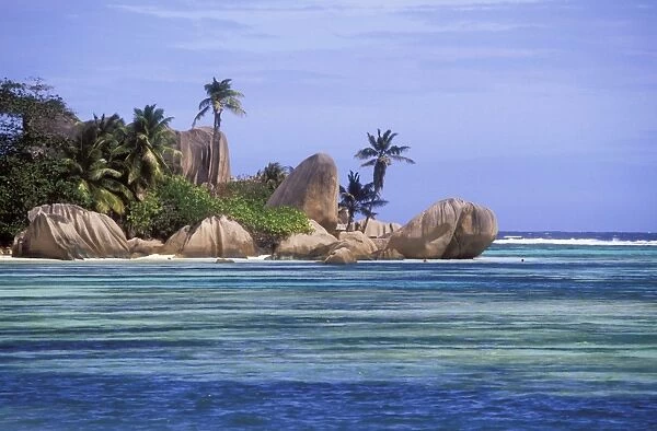 Seychelles Anse Source D'Argent beach, in La Digue