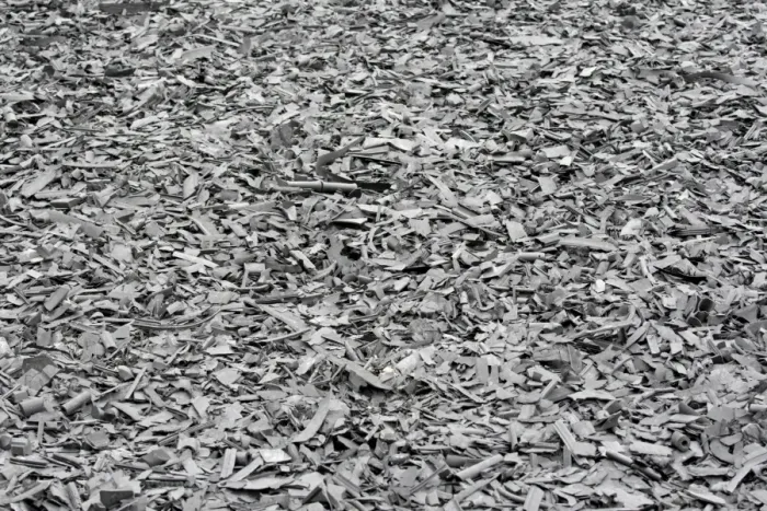 Framed Print : Shredded Motor Tyres - on floor of equestrian centre - Cotswolds - UK Framed Print : Shredded Motor Tyres - on floor of equestrian centre - Cotswolds - UK