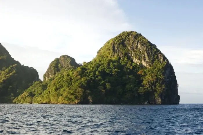 Framed Print : Small rocky volcanic island near El Nido, Palawan, Philippines. Evening, February. Ph41. 0738 Framed Print : Small rocky volcanic island near El Nido, Palawan, Philippines. Evening, February. Ph41. 0738