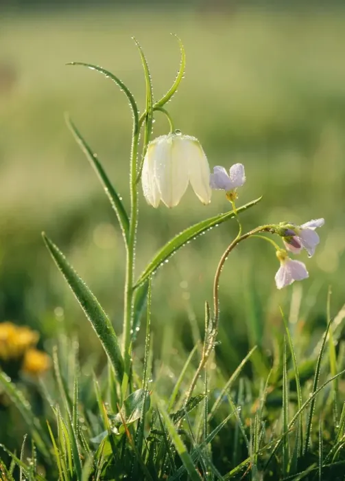 Framed Print : Snake's-head Fritillaries Also Cuckoo flower, frosty morning, Wiltshire, UK Framed Print : Snake's-head Fritillaries Also Cuckoo flower, frosty morning, Wiltshire, UK