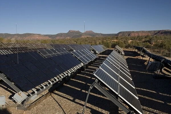Solar panel array in Natural Bridges National Monument, Utah. Was the largest such array in the world when built