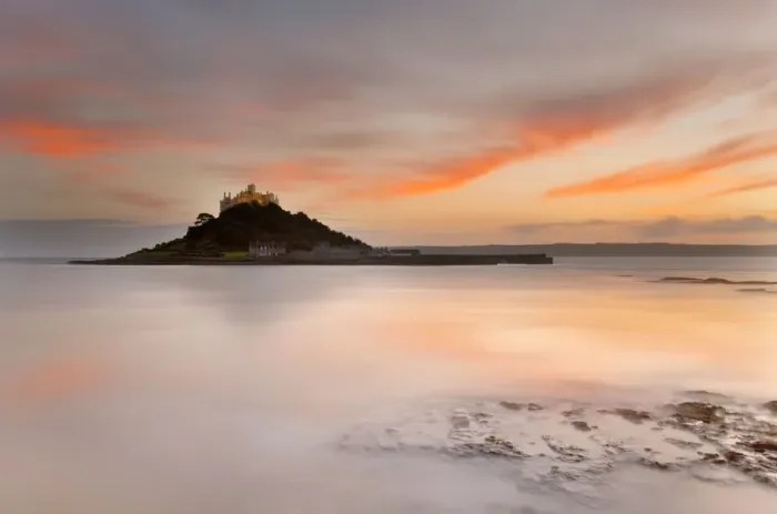 Framed Print : St Michael's Mount - from the beach at Marazion - at sunset - Cornwall Framed Print : St Michael's Mount - from the beach at Marazion - at sunset - Cornwall