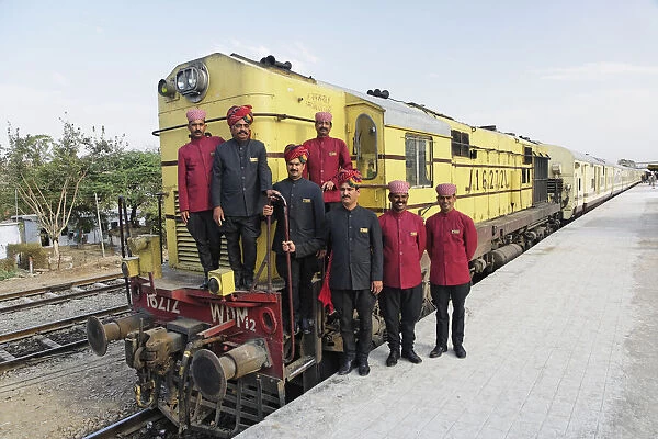 Staff members for the Palace on Wheels train