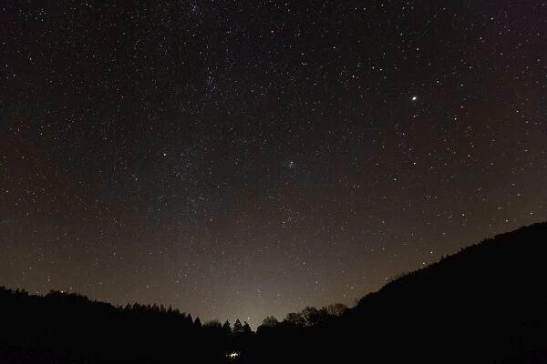 Stars at night - showing Milky Way and Venus in winter - Lower Saxony - Germany
