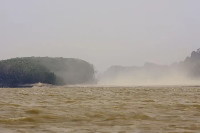Framed Print : Strom - on the Madre de Dios River Peru Framed Print : Strom - on the Madre de Dios River Peru
