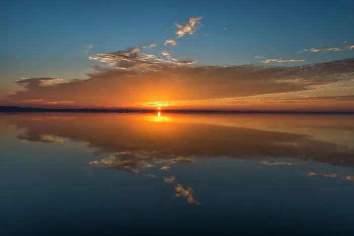 Framed Print : Stunning colors of sunrise and clouds reflected on Lake Hancock from Circle B Bar Preserve, Florida. Date: 19-12-2014 Framed Print : Stunning colors of sunrise and clouds reflected on Lake Hancock from Circle B Bar Preserve, Florida. Date: 19-12-2014
