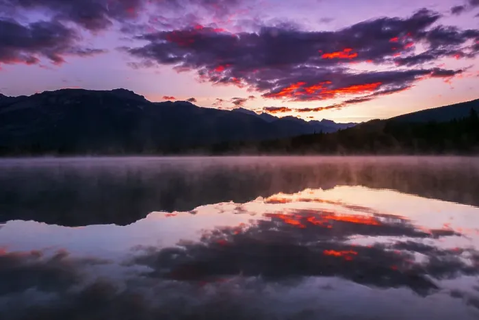 Framed Print : Sunrise at Edith Lake, Jasper National Park, Alberta, Canada. Date: 25-05-2021 Framed Print : Sunrise at Edith Lake, Jasper National Park, Alberta, Canada. Date: 25-05-2021