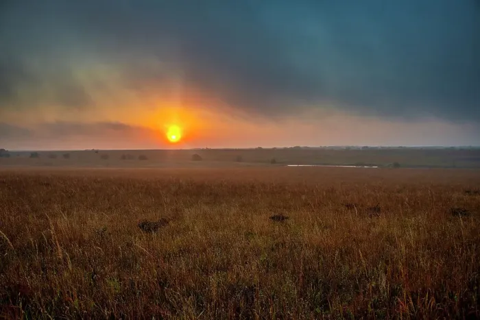 Framed Print : Sunrise in the Flint Hills of Kansas Date: 10-10-2020 Framed Print : Sunrise in the Flint Hills of Kansas Date: 10-10-2020