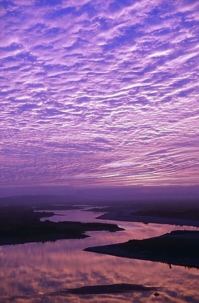 Sunset. ME-333-m. Sunset - over river. Johan De Meester