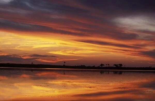 Sunset - Lynianti River, Botswana, Africa