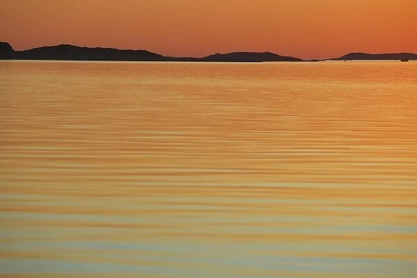Sunset over water - Lauvsnes - Flatanger - Norway
