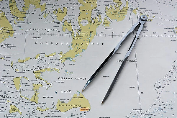 Svalbard Islands maritime map. Date: 05-06-2018