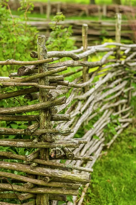 Framed Print : Sweden, Bohuslan, Tanumshede, traditional architecture, wood fence Date: 02-06-2019 Framed Print : Sweden, Bohuslan, Tanumshede, traditional architecture, wood fence Date: 02-06-2019