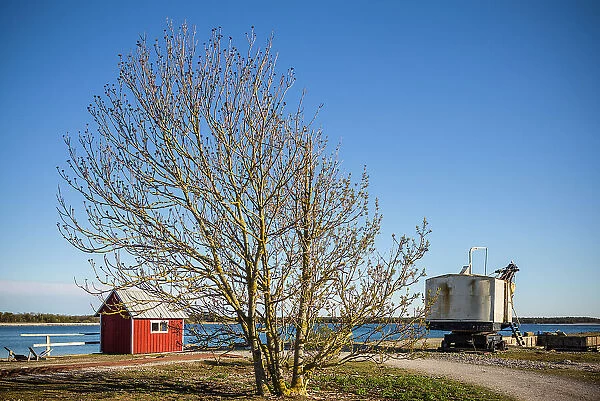 Sweden, Gotland Island, Blase, former lime factory, steam shovel Date: 14-05-2019