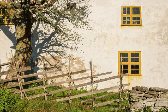 Framed Print : Sweden, Gotland Island, Fleringe, exterior farm Date: 14-05-2019 Framed Print : Sweden, Gotland Island, Fleringe, exterior farm Date: 14-05-2019