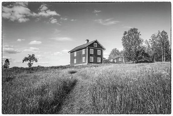 Sweden, Varmland, Marbacka, estate of first female writer to win the Noble Prize of Literature, Selma Lagerlof, red house Date: 04-06-2019