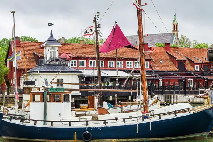 Framed Print : Sweden, Vastragotland and Bohuslan, Gothenburg, Klippan District, antique trawler ship Date: 27-05-2019 Framed Print : Sweden, Vastragotland and Bohuslan, Gothenburg, Klippan District, antique trawler ship Date: 27-05-2019
