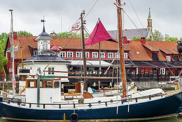 Sweden, Vastragotland and Bohuslan, Gothenburg, Klippan District, antique trawler ship Date: 27-05-2019
